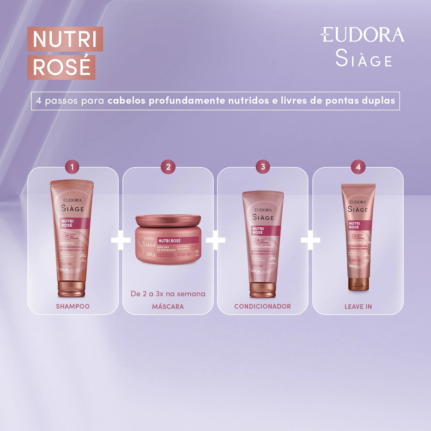Eudora Siàge Mascara Capilar Nutri Rosé 250G