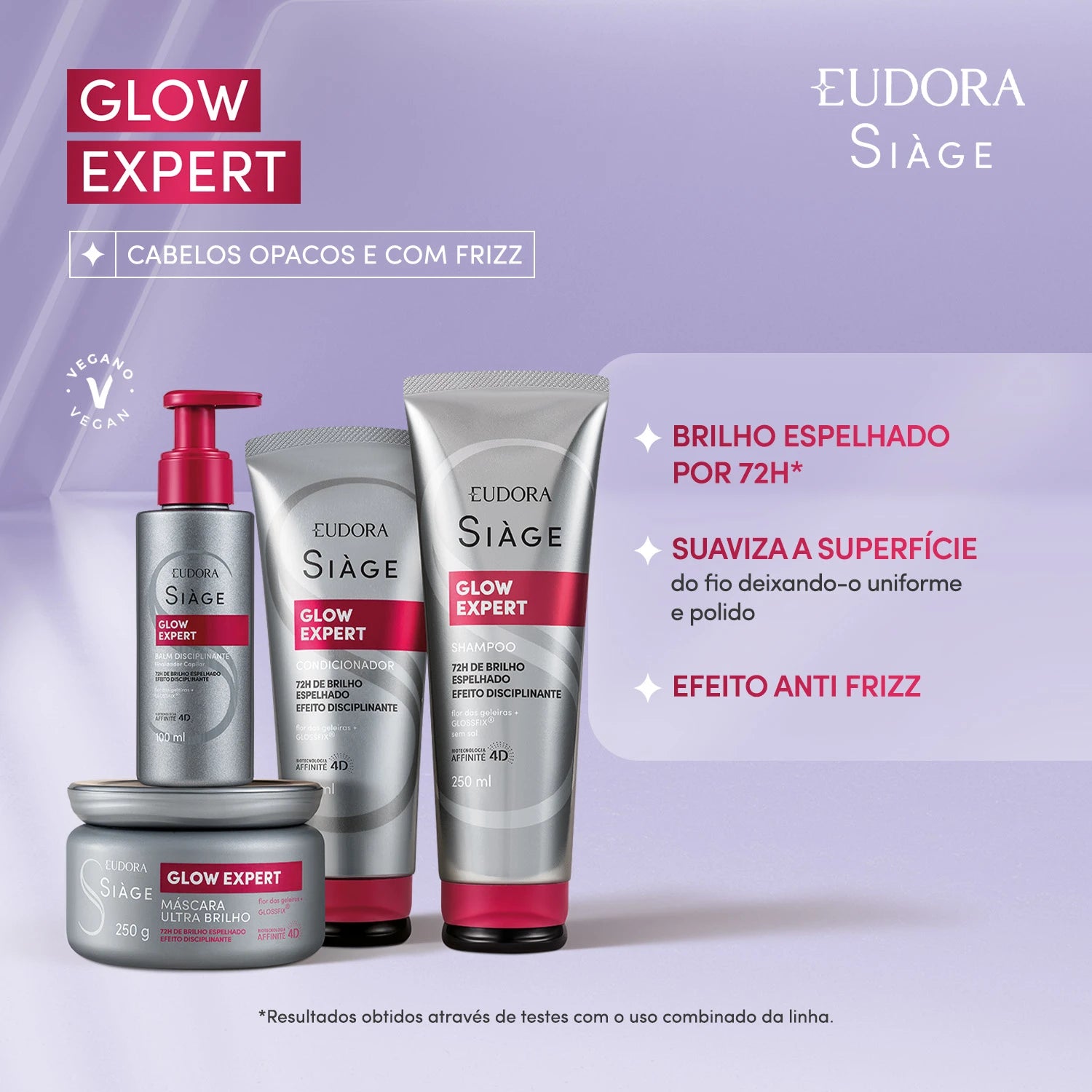 Eudora Siàge Máscara Ultra Brilho Glow Expert 250g