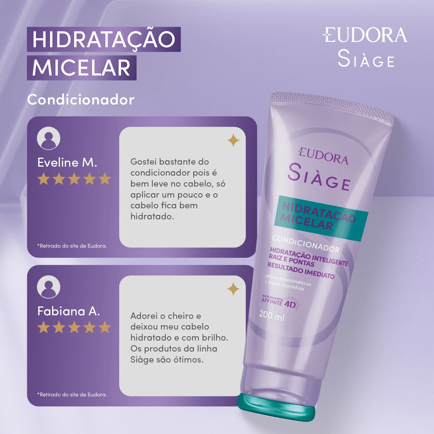 Eudora Siàge Condicionador Hidratação Micelar 250ml