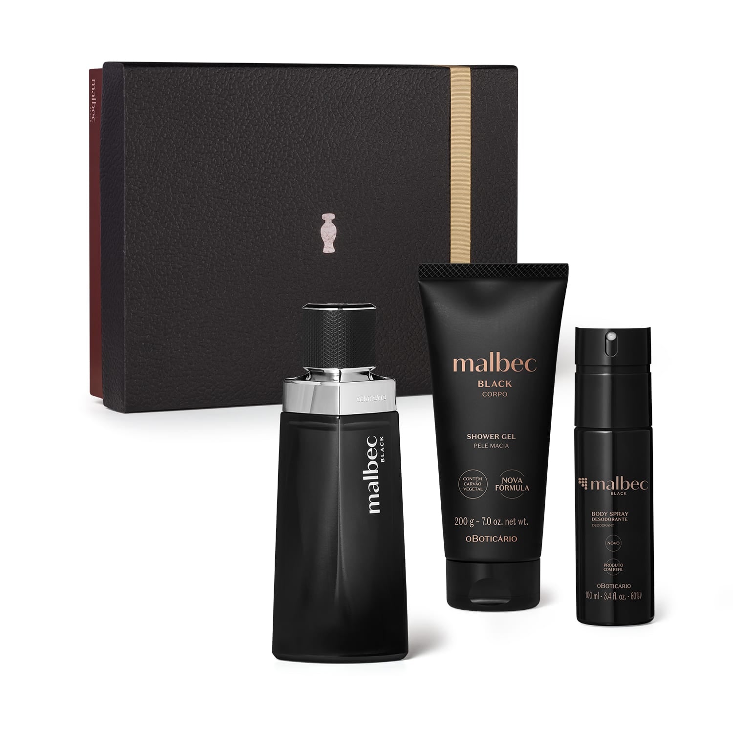 O Boticário Kit Presente Malbec Black (3 Itens)