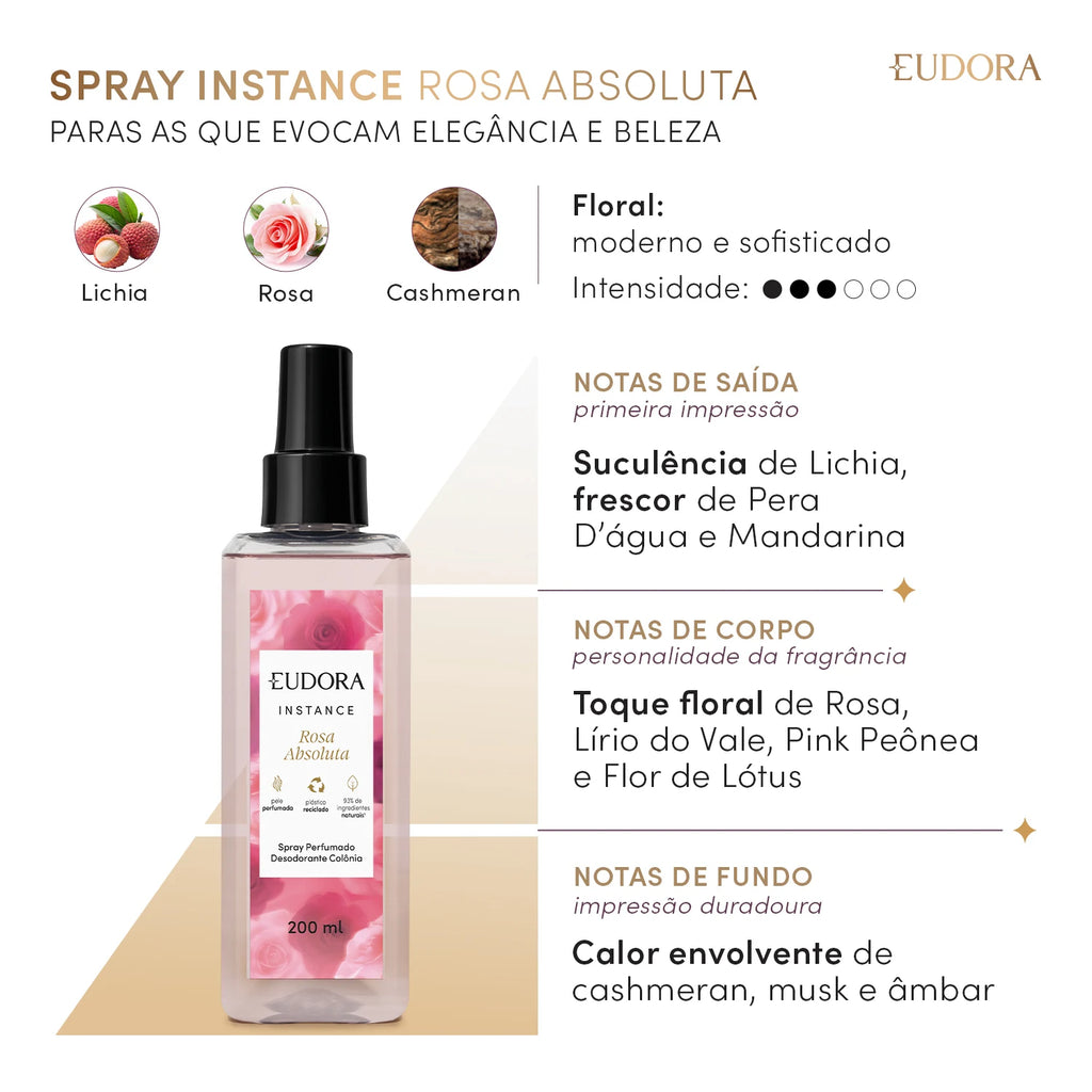 Instance Absolute Rose Scented Body Spray 200ml