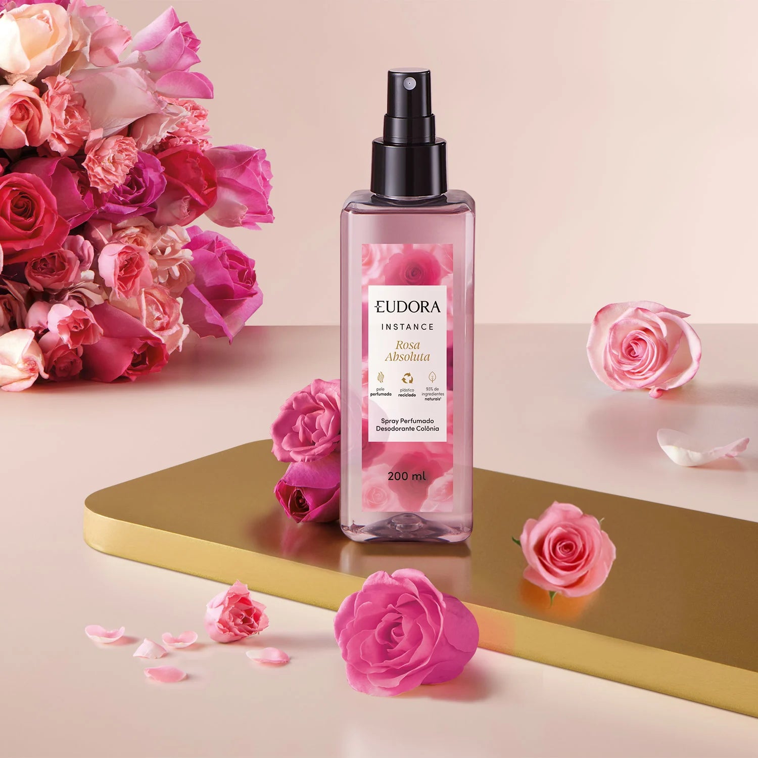Eudora Spray Perfumado Colônia Instance Rosa Absoluta 200ml