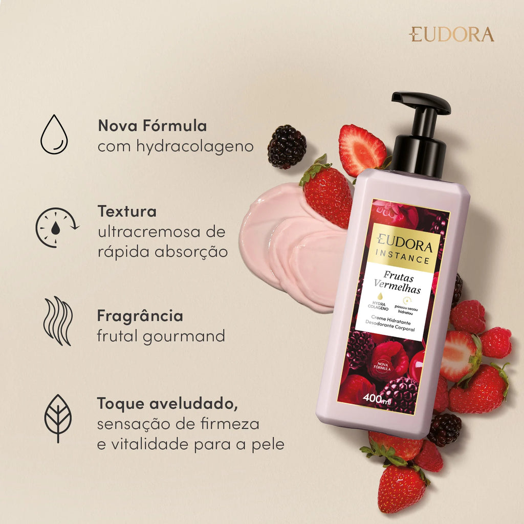 EUDORA INSTANCE RED BERRIES BODY LOTION 400ML