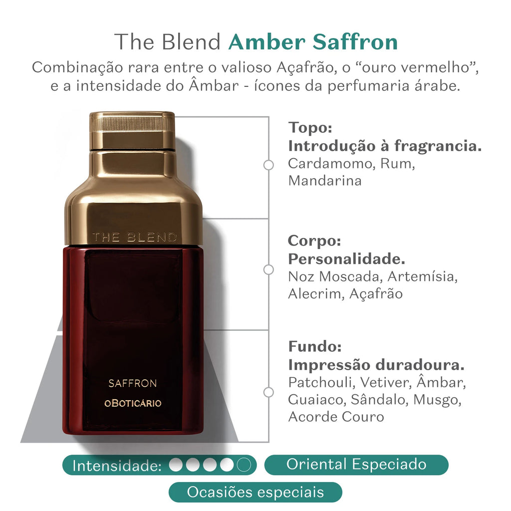 O Boticário The Blend Amber Saffron Eau De Parfum 100Ml