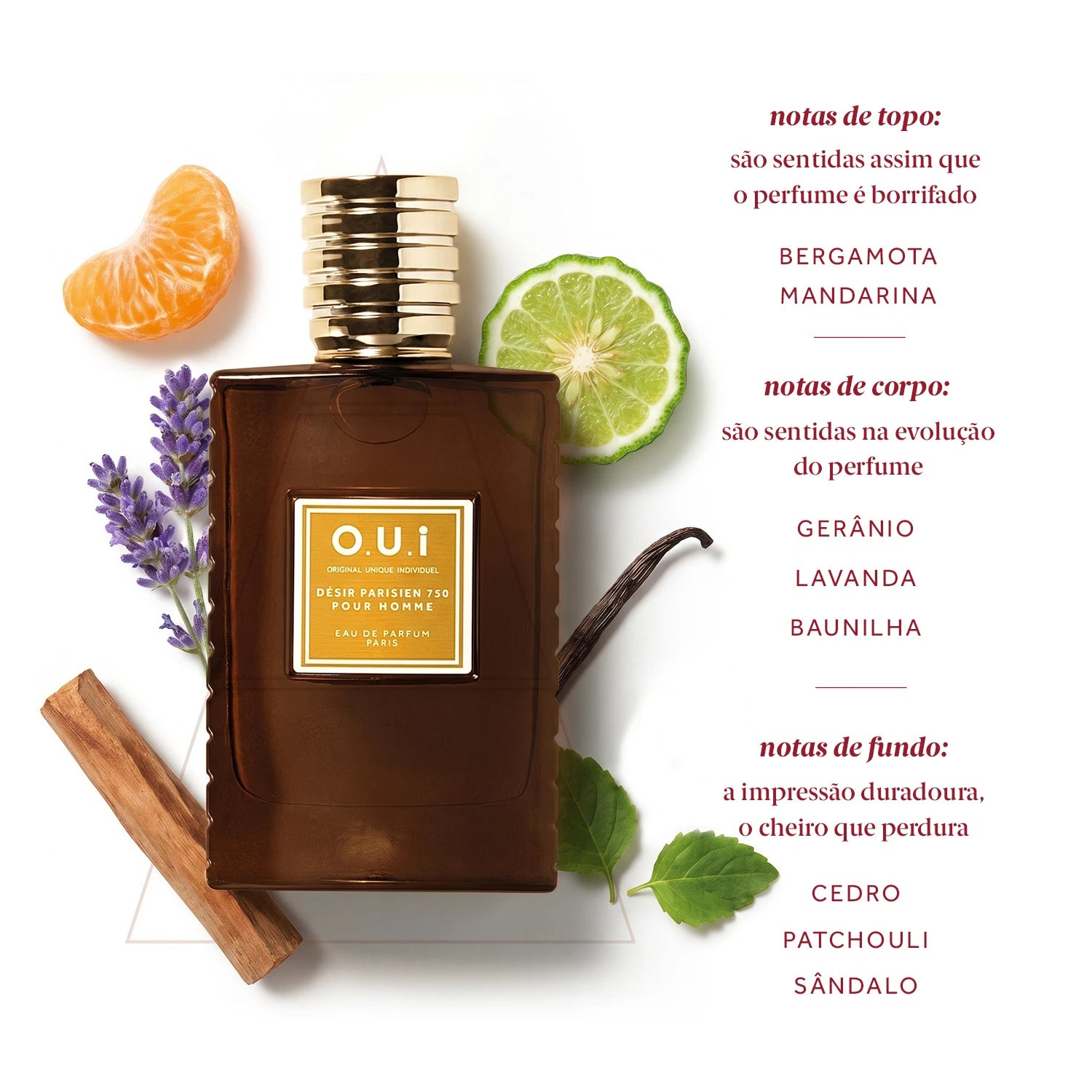 O.U.I Désir Parisien 750 Eau De Parfum Masculino 75Ml