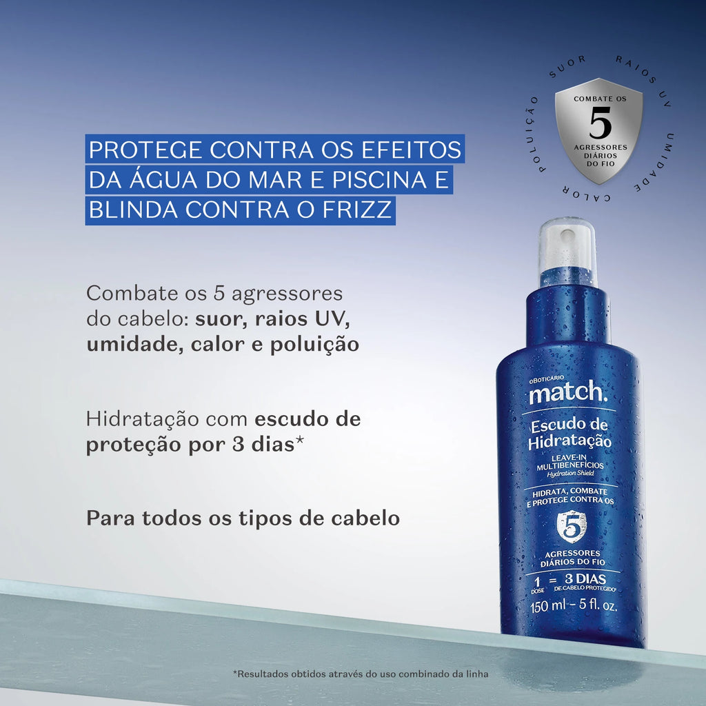 Boticario - Leave-In Multibenefícios Match. Escudo De Hidratação 100Ml