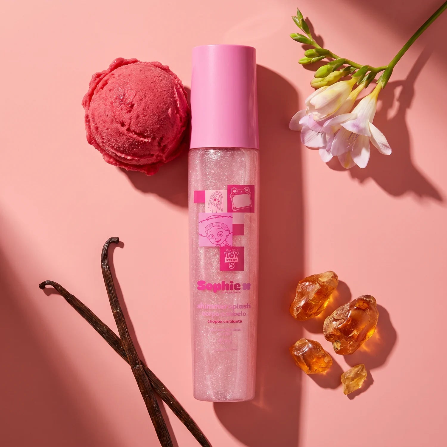 Boticario - Shimmer Splash Corpo E Cabelo Sophie Toy Story 5 Chapéu Cintilante 110Ml