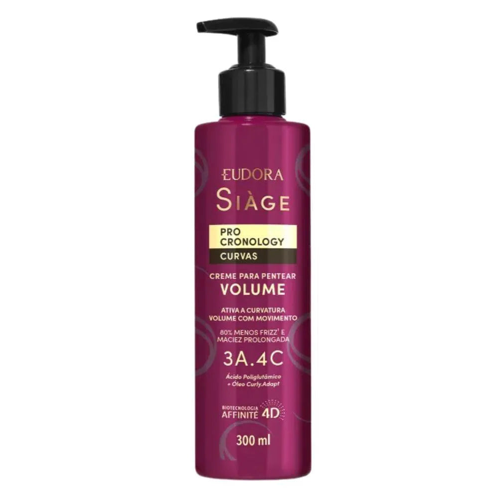 Eudora Siàge Creme Para Pentear Pro Cronology Curvas Volume 300ml