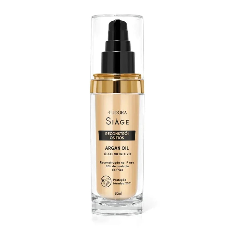 Eudora Óleo de Argan Siàge Reconstrói Os Fios 60ml