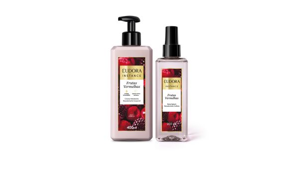 Combo Hidratante Body Splash Eudora Instance Frutas Vermelha