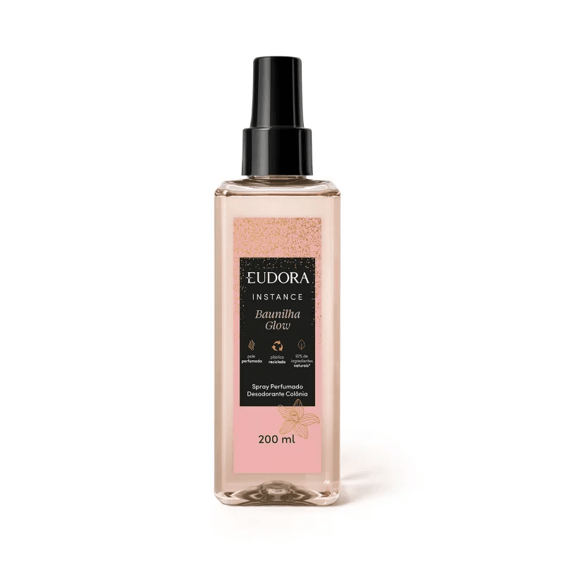 Spray Perfumado Desodorante Colônia Eudora Instance Baunilha Glow 200ml- bodysplasheudora
